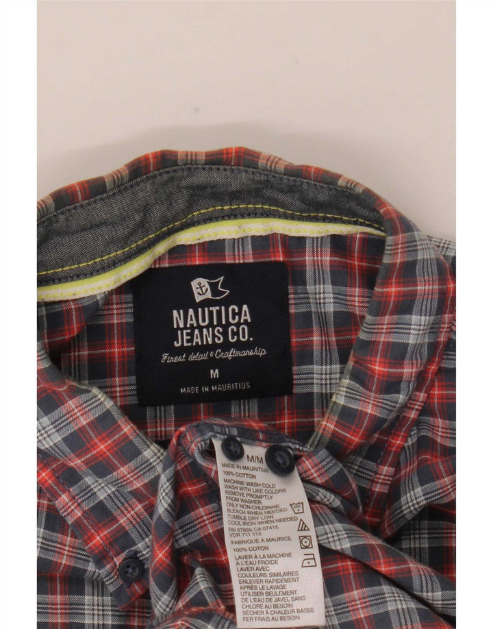 Camicia da uomo Nautica in cotone a quadri blu medio