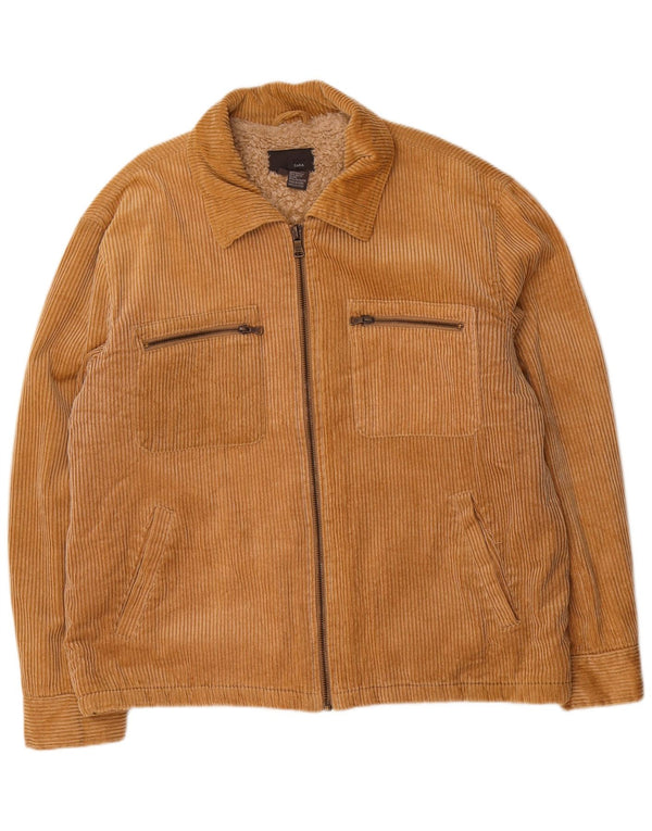 Giacca da uomo in velluto a coste Sherpa Zara UK 44 2XL Cotone beige