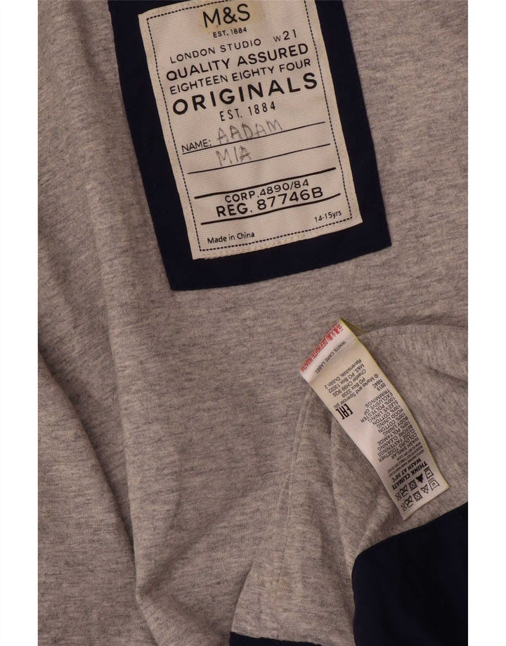 Giacca a vento con cappuccio Marks & Spencer per ragazzi 14-15 anni blu navy