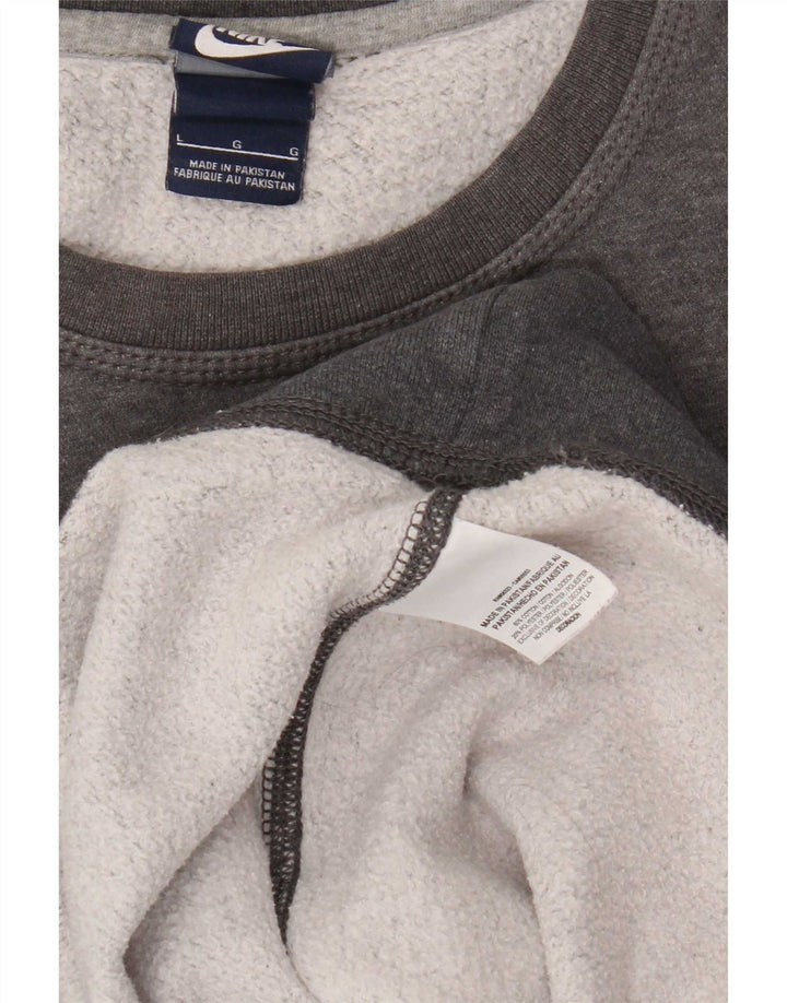 Felpa Nike Uomo Maglione Large Grigio Cotone