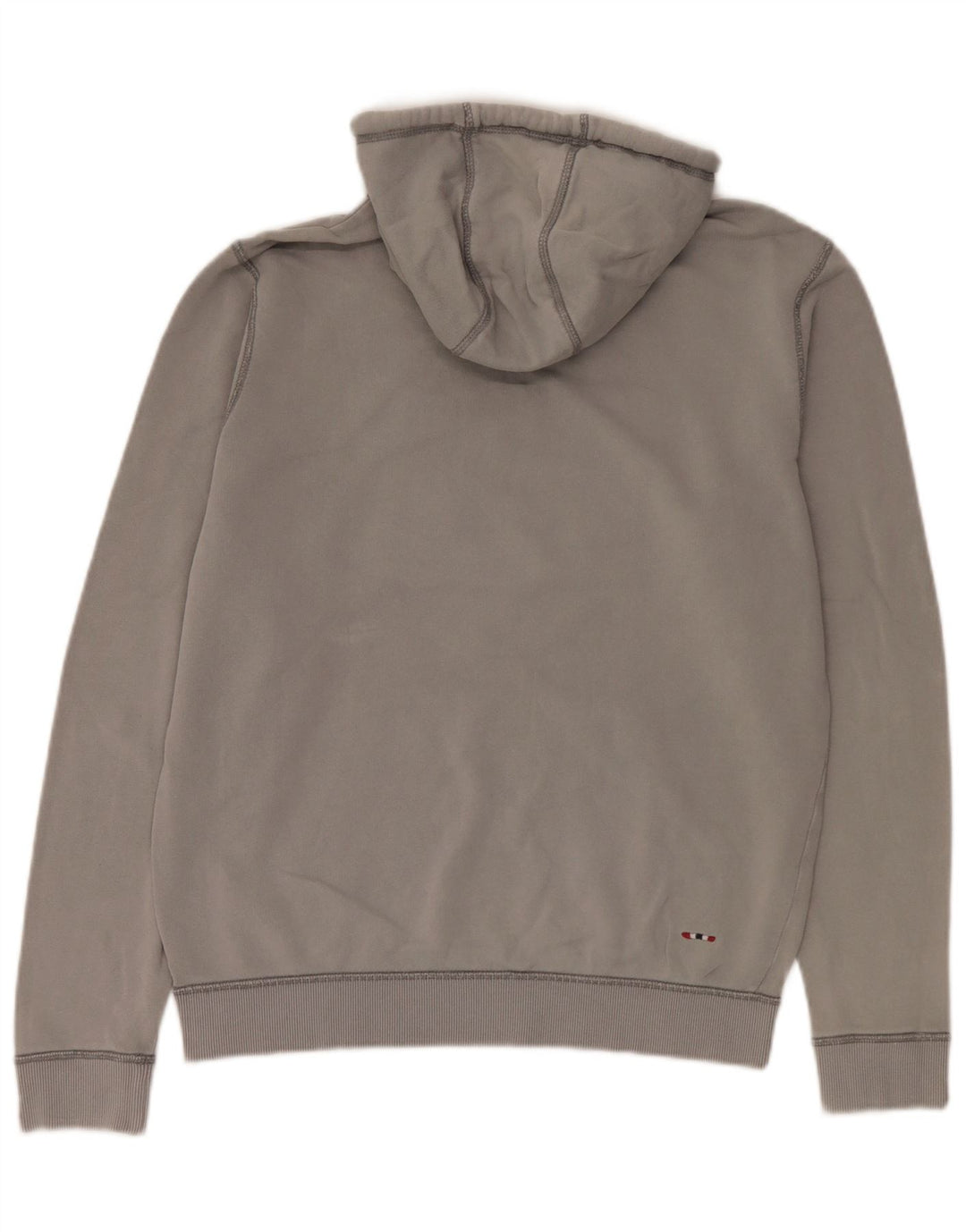 Maglione con cappuccio grafico da uomo Napapijri in cotone grigio medio