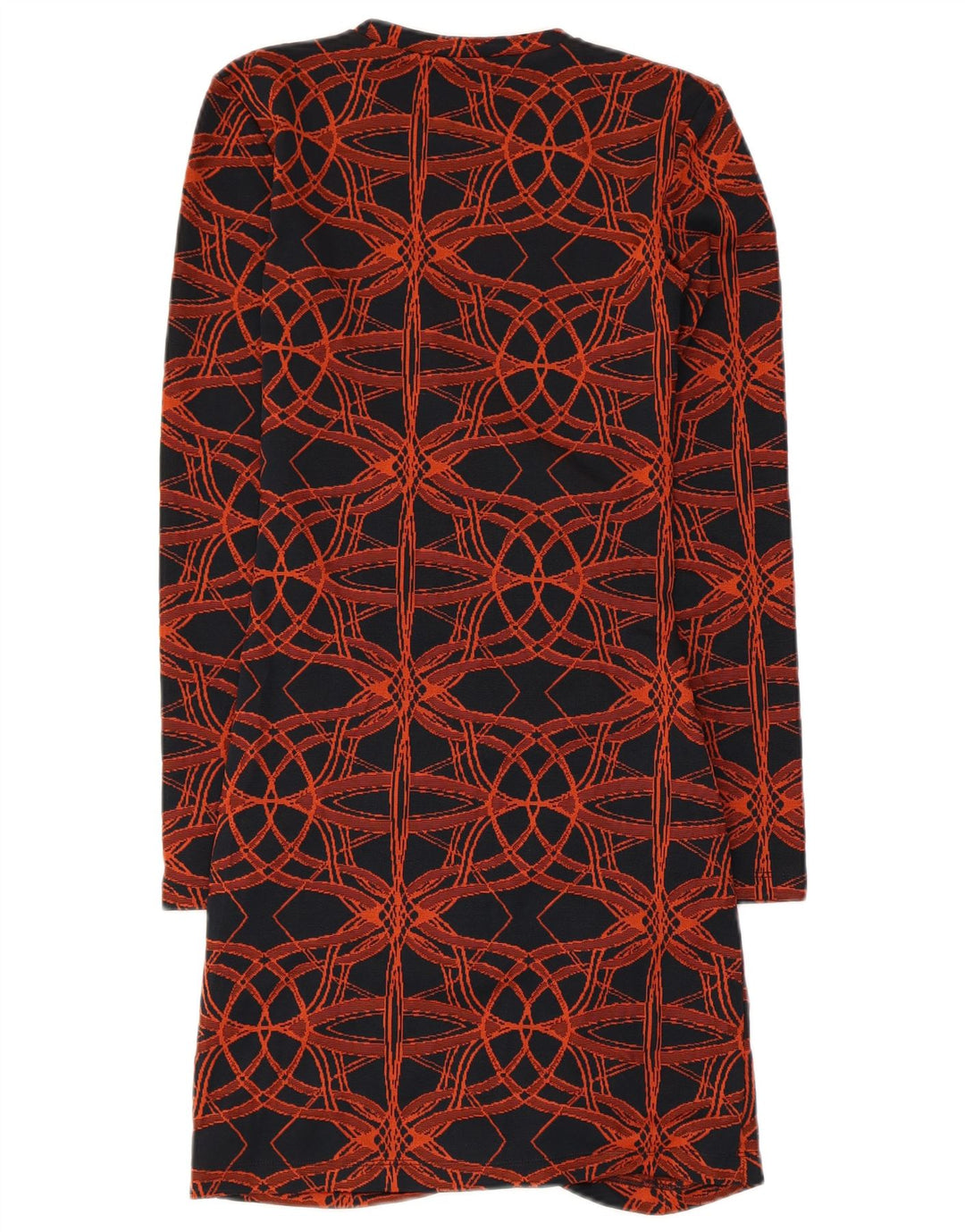 Abito a trapezio a maniche lunghe da donna con motivo astratto Zara UK 8 piccolo nero