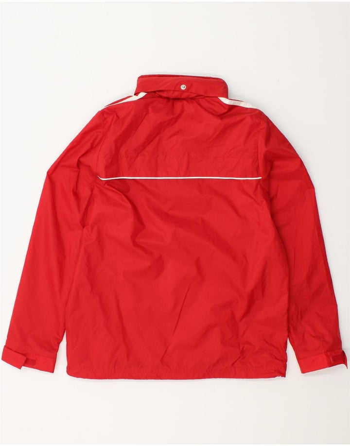 ADIDAS Boys Hooded Rain Jacket 11-12 Years Red Nylon Vintage Adidas and Second-Hand Adidas from Messina Hembry 