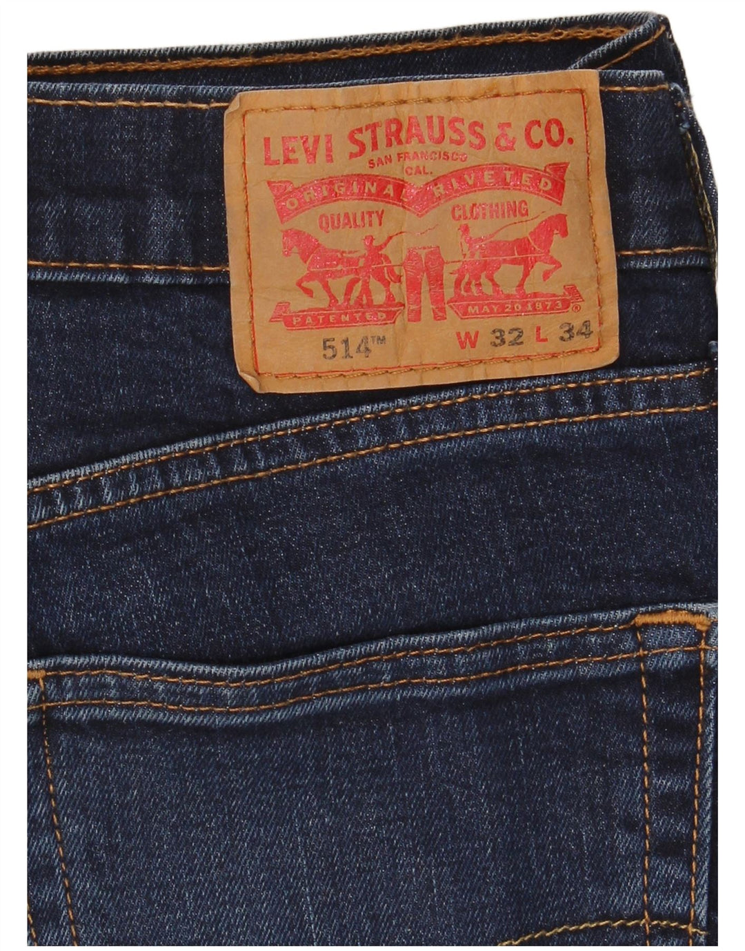 Levi's Uomo 514 Jeans dritti W32 L34 Cotone blu navy