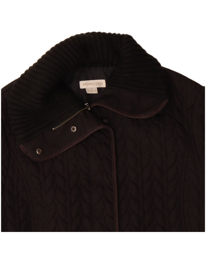 Giacca trapuntata da donna Monsoon UK 16 Large Marrone Poliestere