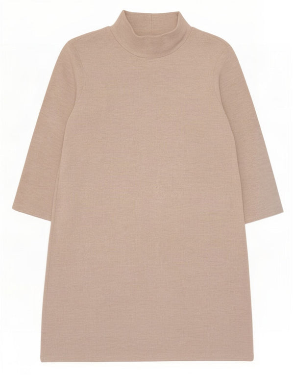Abito maglione Zara da donna con maniche a 3/4 UK 12 Poliestere beige medio