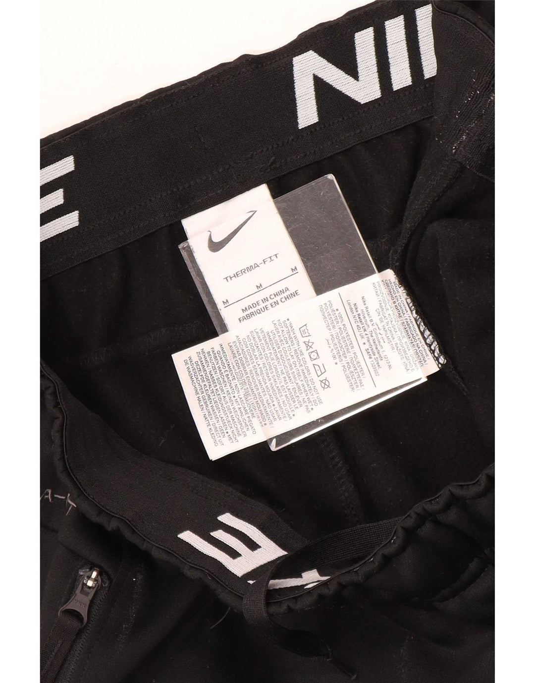Pantaloni da tuta Nike Therma-Fit da uomo, pantaloni da jogging, poliestere nero medio
