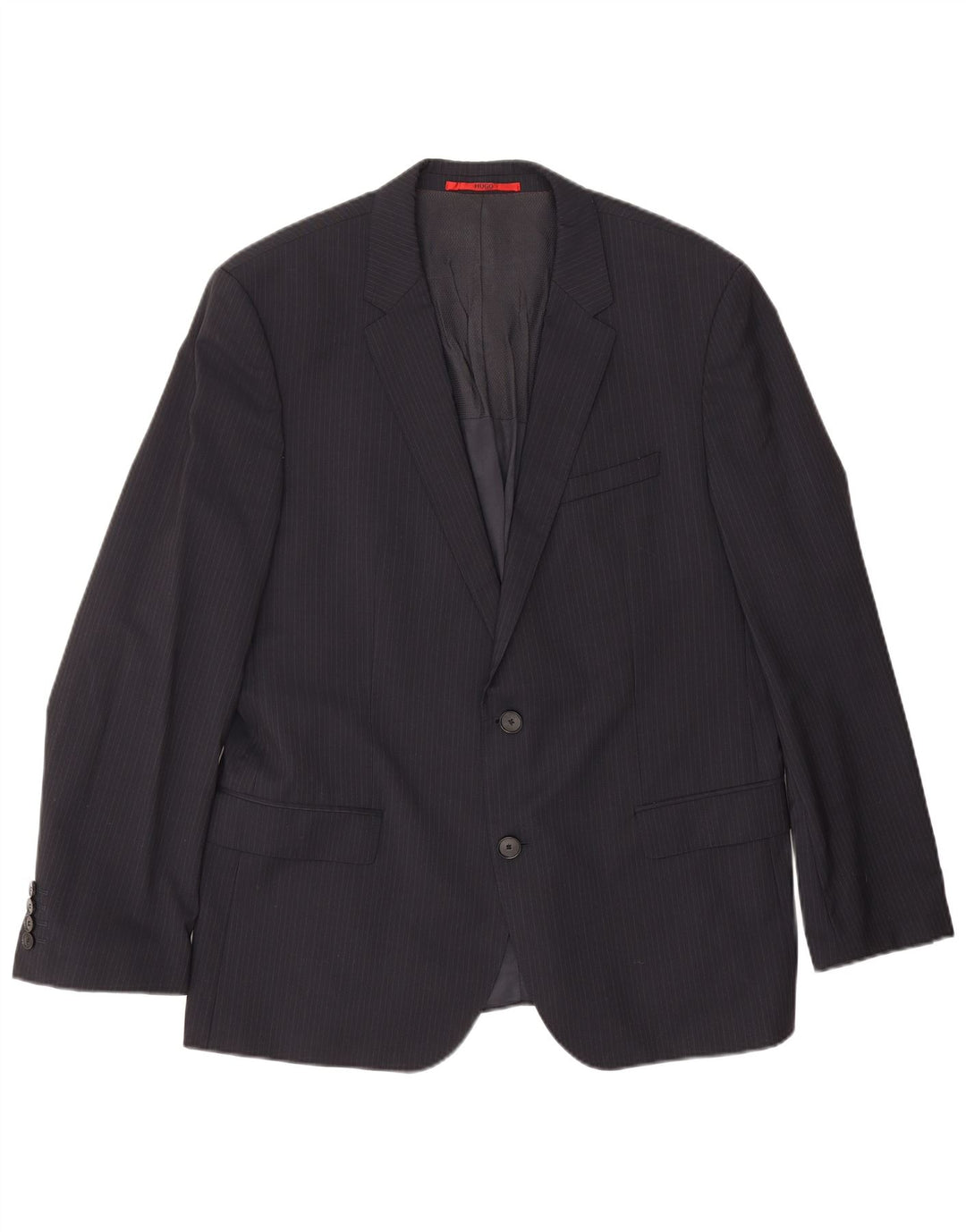 Giacca blazer da uomo a 2 bottoni Hugo Boss UK 54 2XL gessato blu navy
