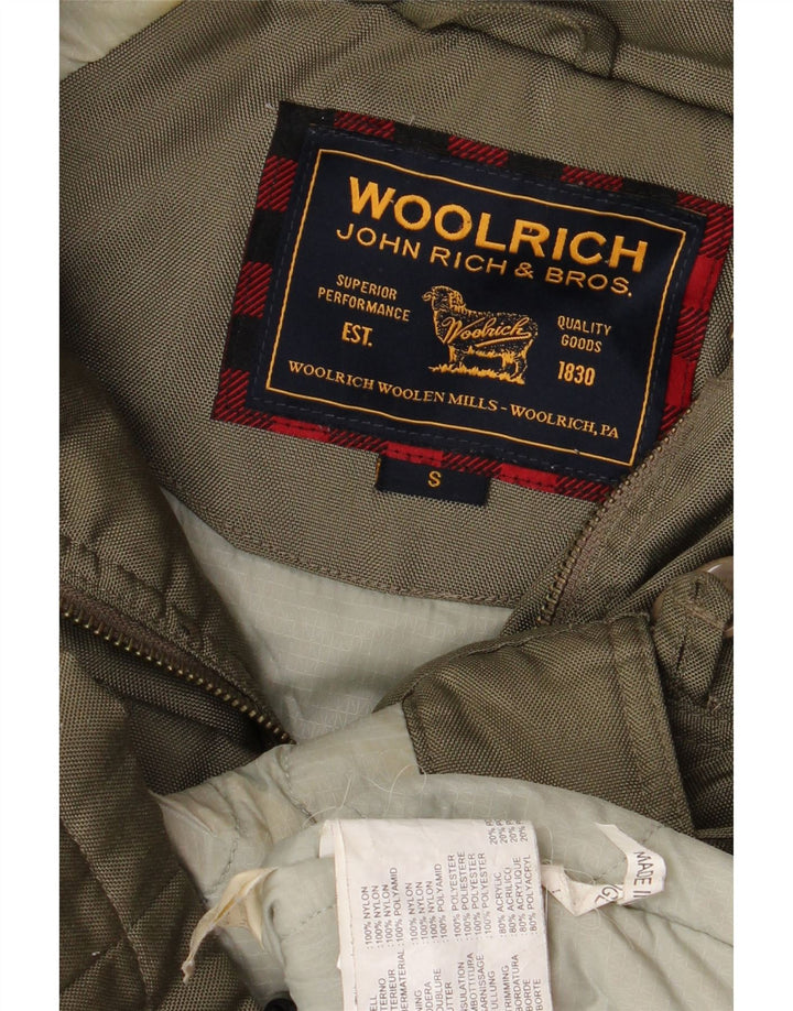 Giacca Parka con cappuccio da donna Woolrich UK 10 Small Khaki Nylon