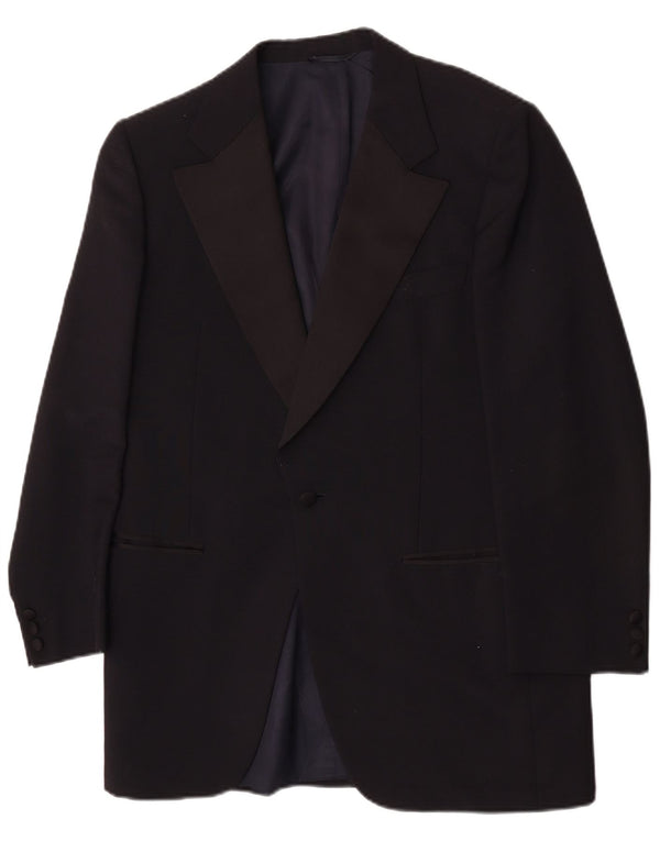 Giacca blazer da uomo a 1 bottone Ermenegildo Zegna UK 38 media nera classica