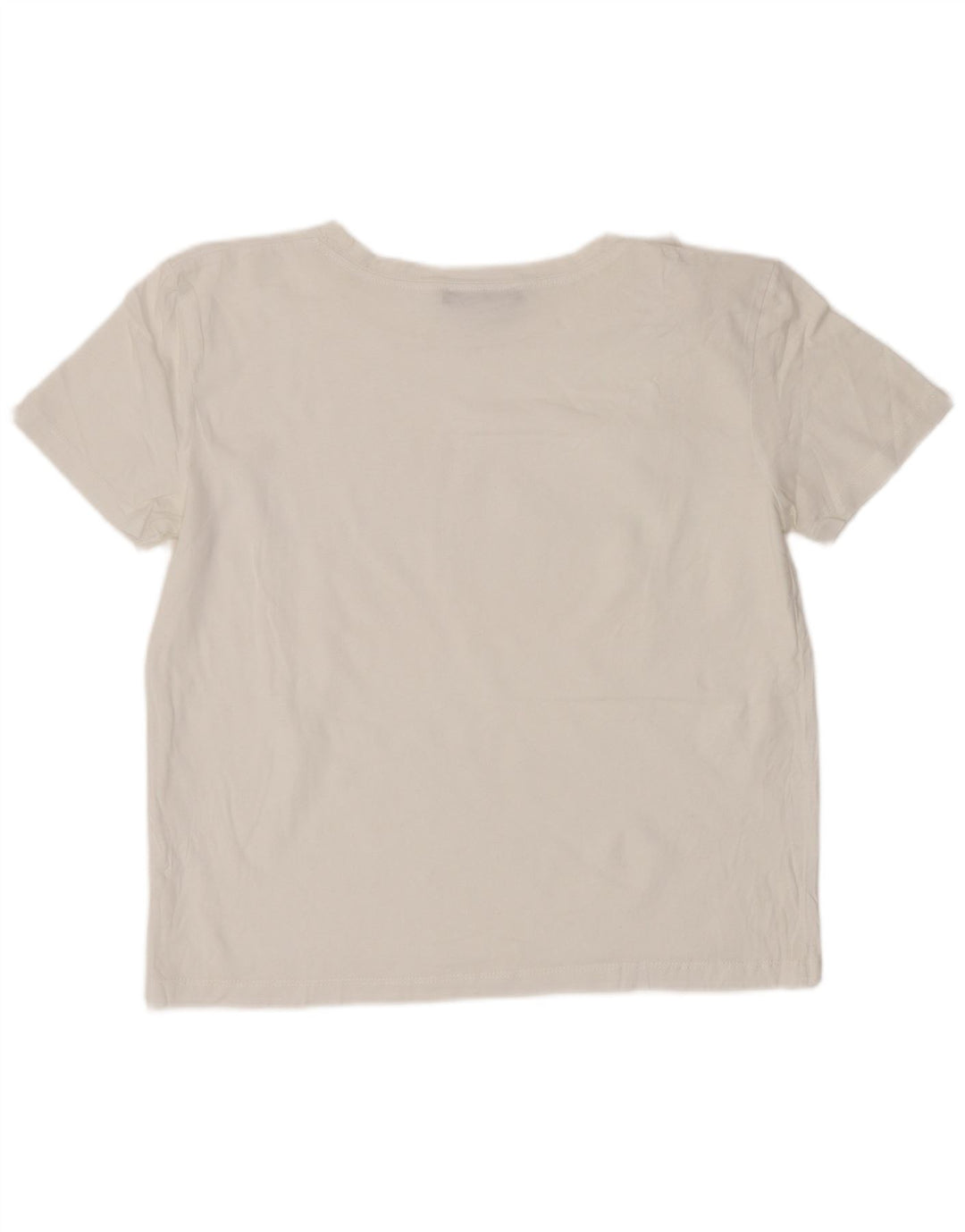 T-shirt corta da donna Zara UK 10 piccola bianca