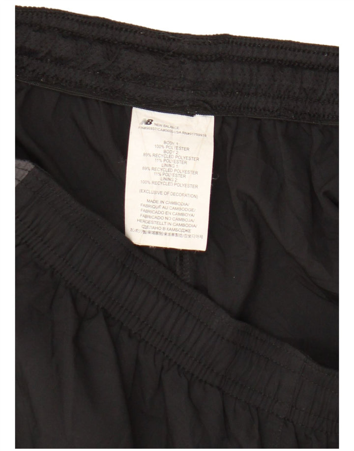 Pantaloncini sportivi da uomo New Balance Large in poliestere color block nero