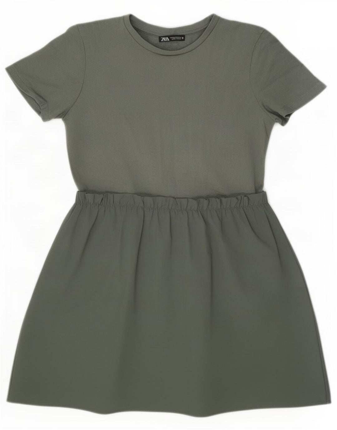 Abito a trapezio da donna Zara UK 12 verde medio