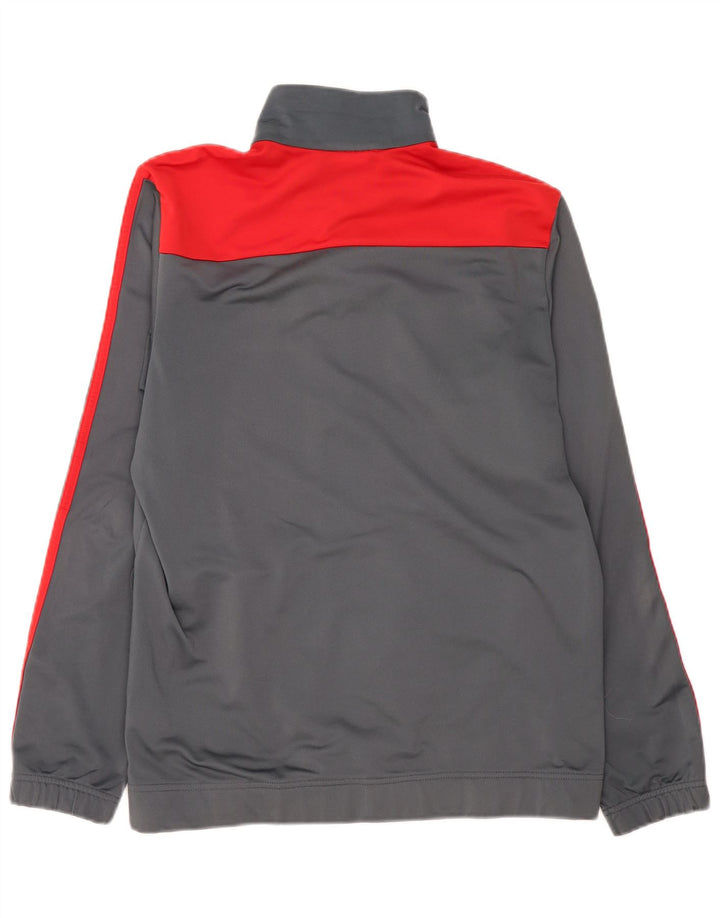 Giacca da tuta da uomo ADIDAS in poliestere color block grigio medio