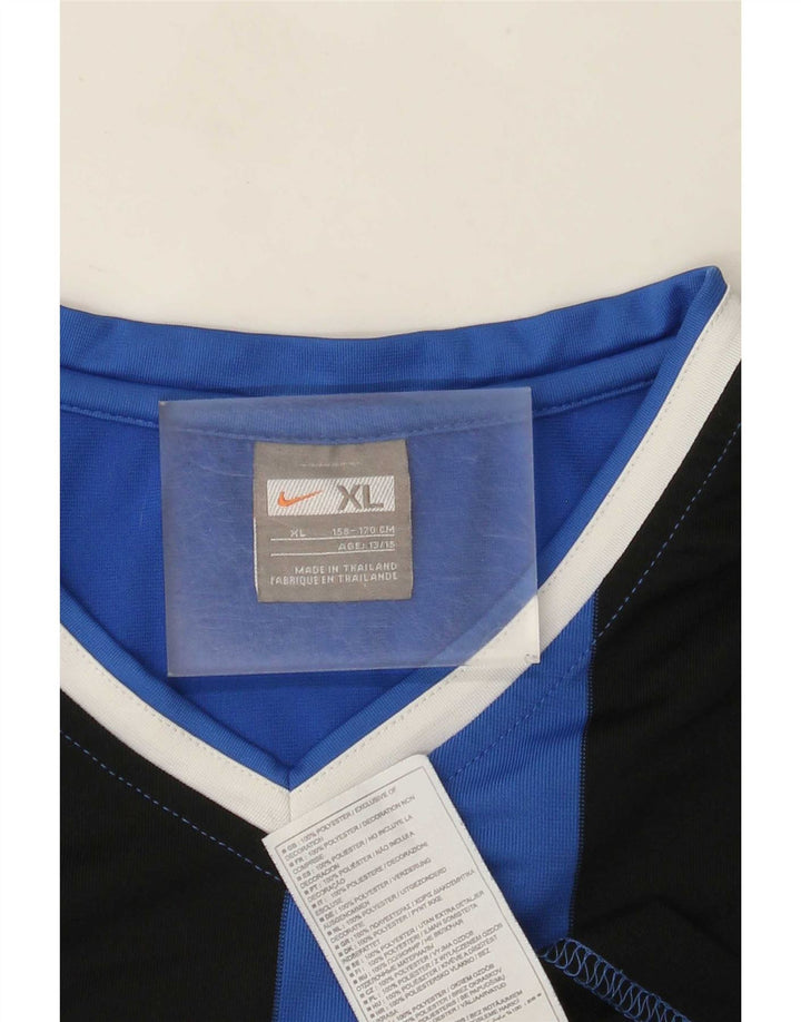 T-shirt da ragazzo Nike Top 13-14 anni XL poliestere a righe blu