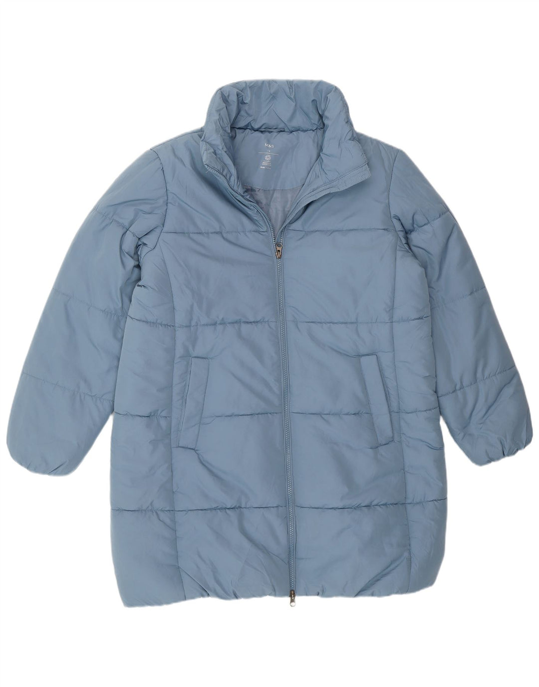 Giacca imbottita da donna Marks & Spencer UK 14 grande poliestere blu