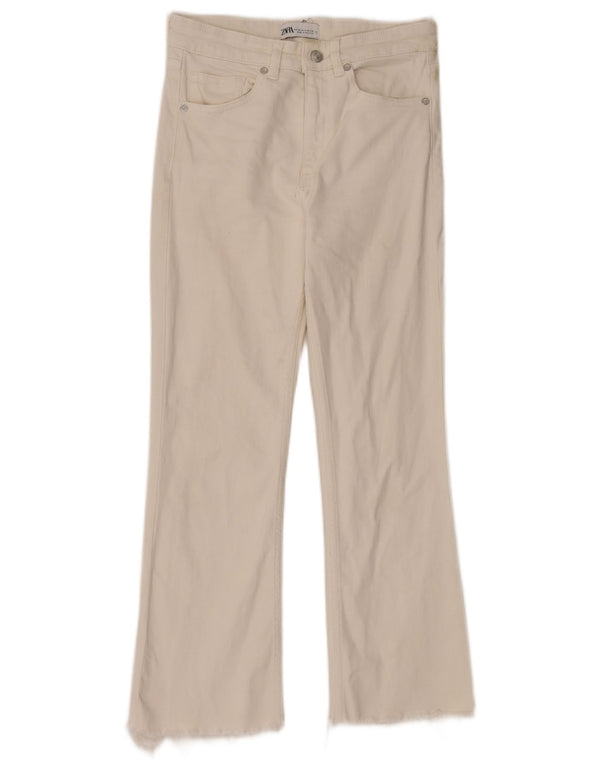 Jeans corti da donna Zara EU 38 piccoli W28 L24 bianchi
