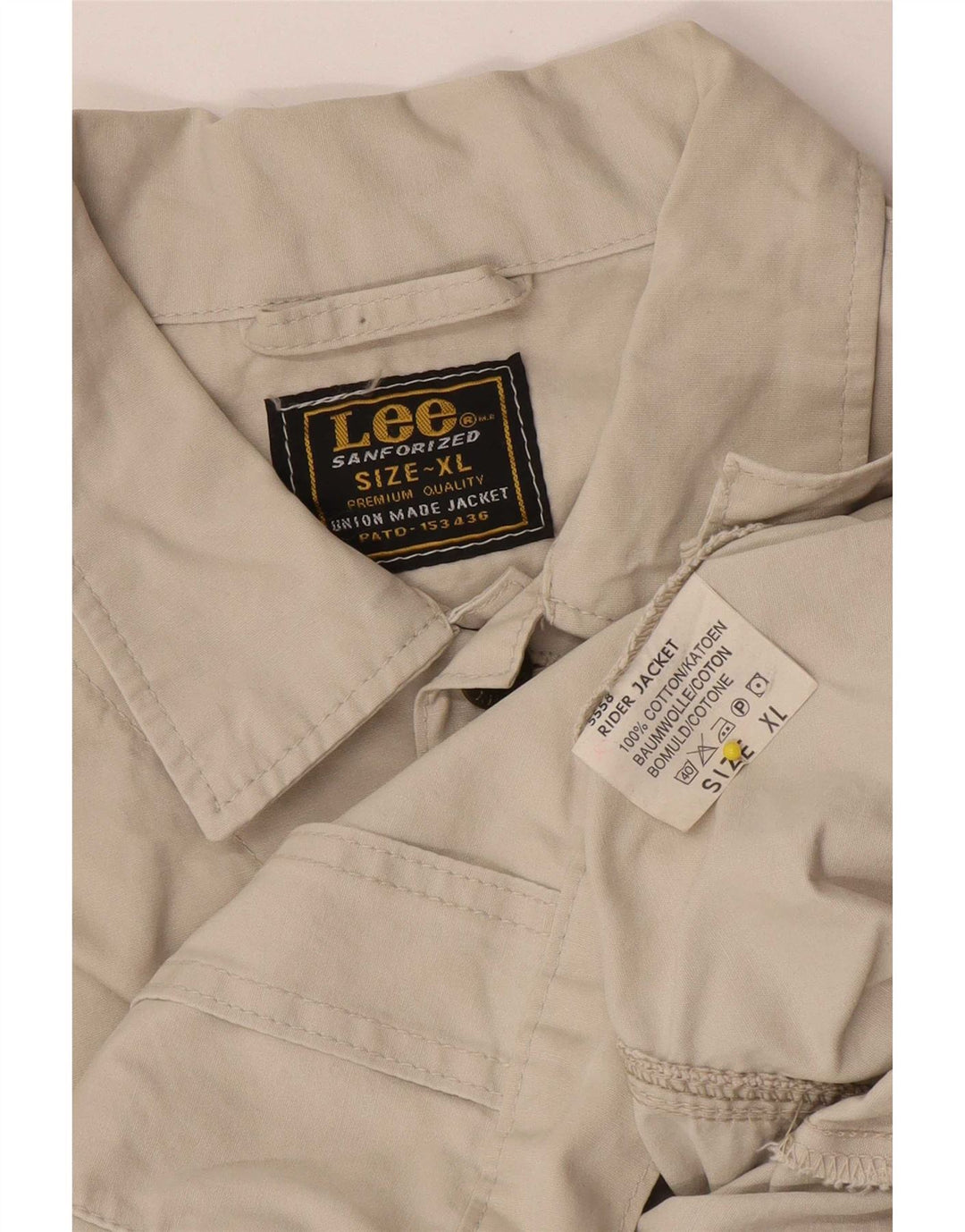 Giubbotto bomber da uomo Lee UK 42 XL Cotone beige