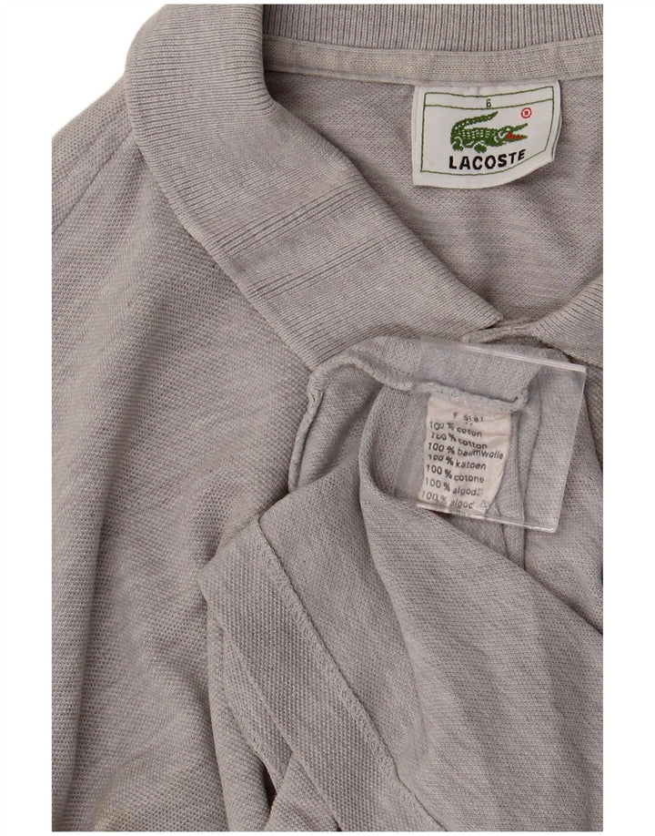Polo da uomo LACOSTE taglia 6 XL in cotone grigio