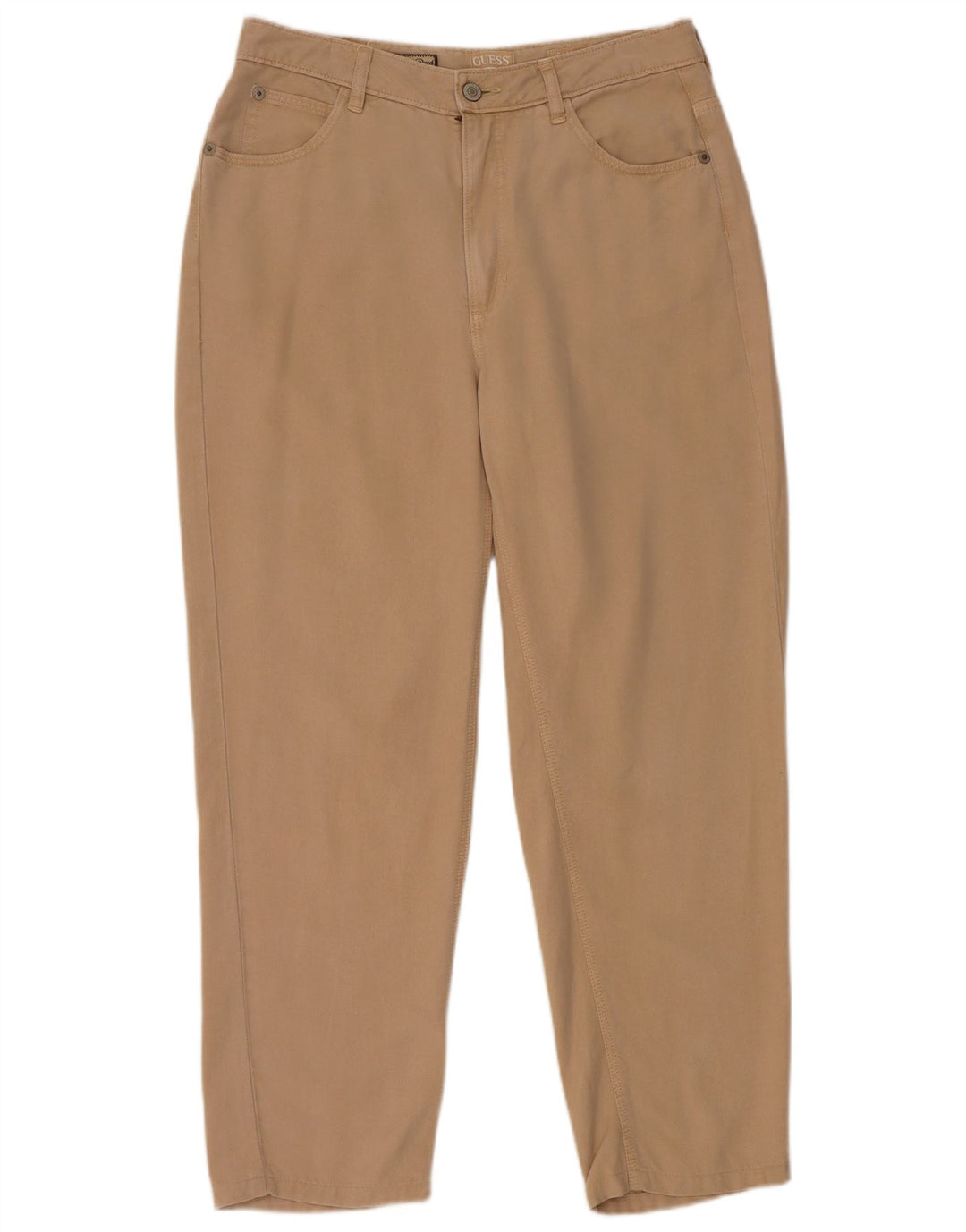 GUESS Donna Mom Jean Jeans affusolati a vita alta W29 L27 Beige