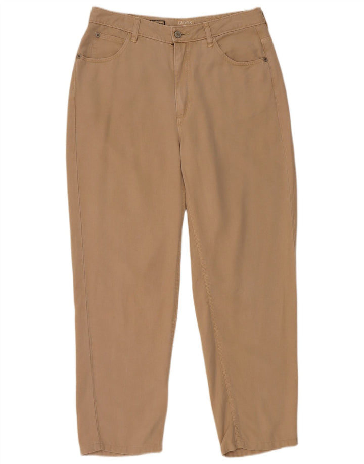 GUESS Donna Mom Jean Jeans affusolati a vita alta W29 L27 Beige