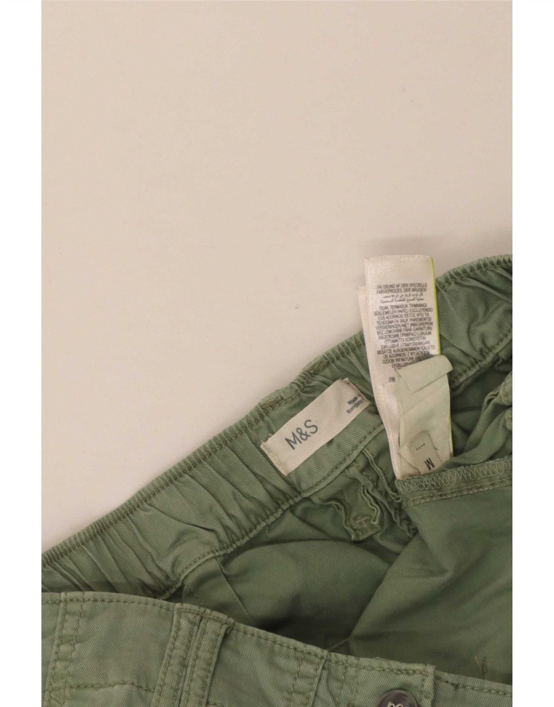 Pantaloni cargo corti Marks & Spencer da donna medi W26 L23 Lyocell verde