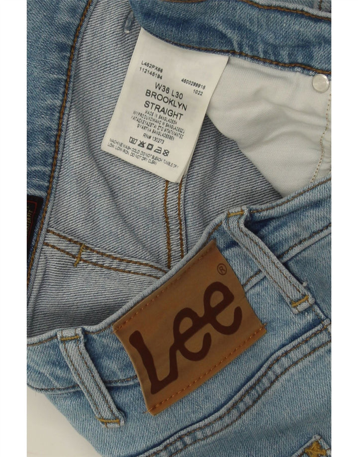 Jeans dritti da uomo Lee Brooklyn W36 L30 cotone blu