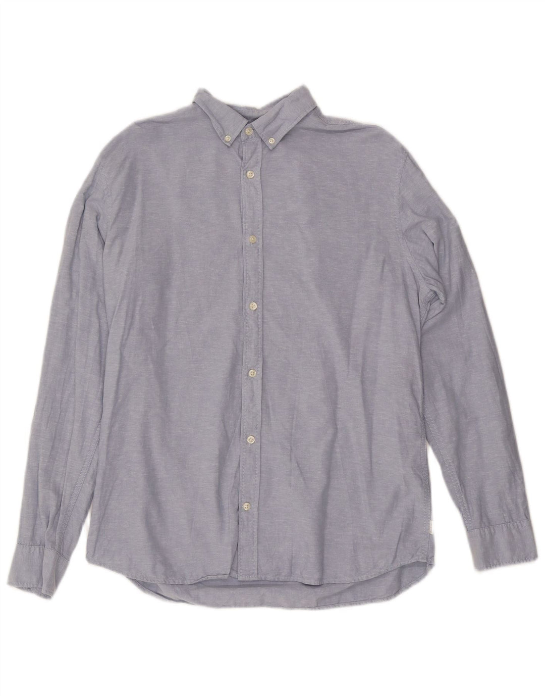 Camicia da uomo Jack & Jones grande in cotone screziato blu