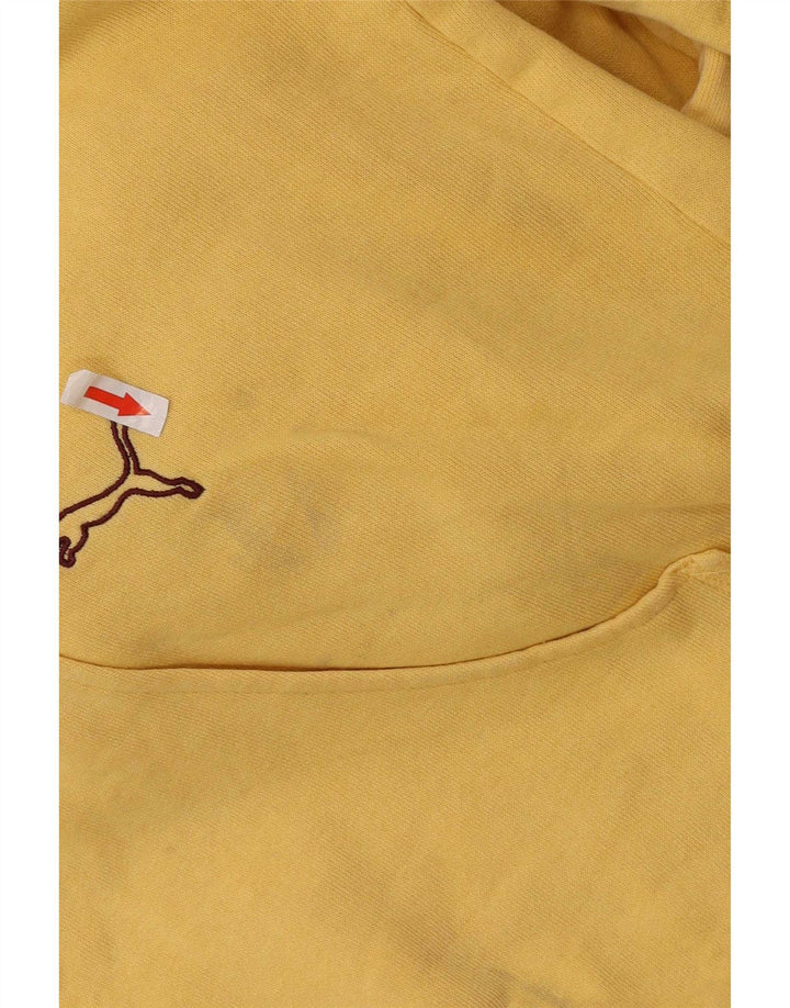 Felpa con cappuccio grafica da uomo Puma in cotone giallo medio