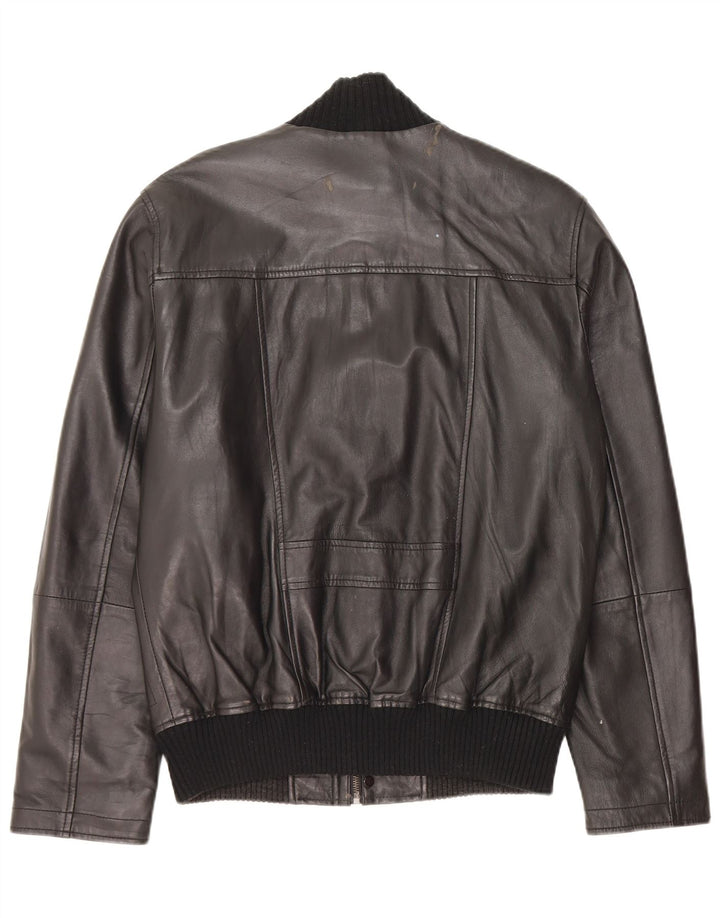Giubbotto Bomber In Pelle Uomo Conbipel IT 48 Medio Pelle Nera