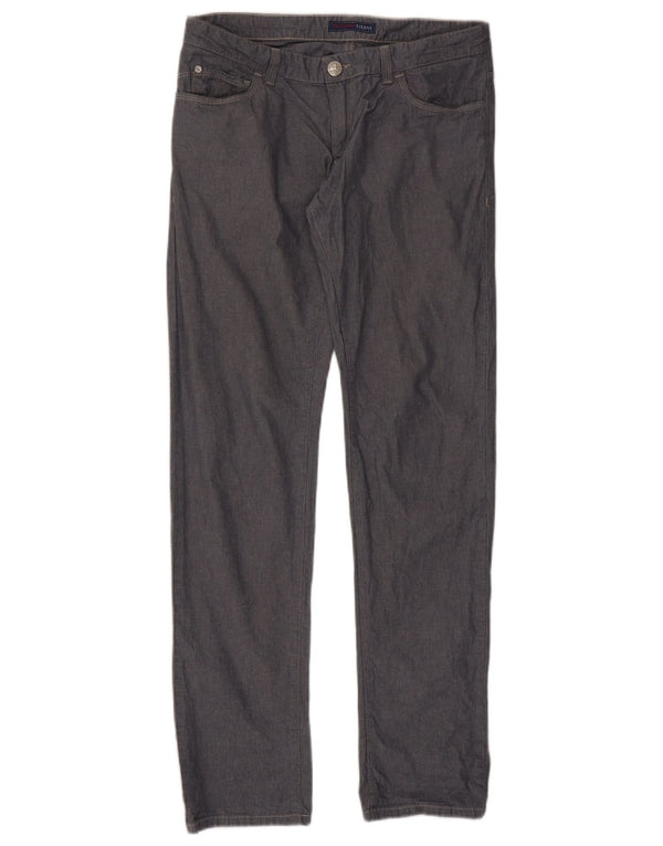Pantaloni Casual Slim Uomo Trussardi W31 L32 Blu Navy Cotone