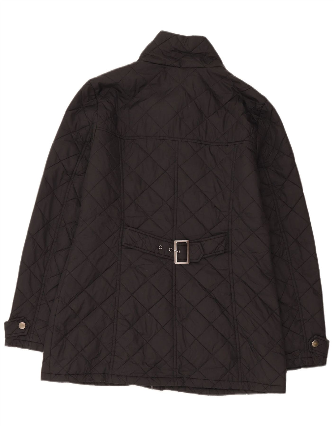 Giacca trapuntata da donna Laura Ashley UK 14 Large Nera in poliammide