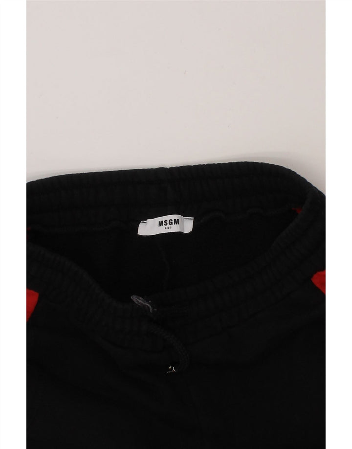 MSGM Girls Graphic Tracksuit Trousers 11-12 Years  Black Colourblock Vintage MSGM and Second-Hand MSGM from Messina Hembry 