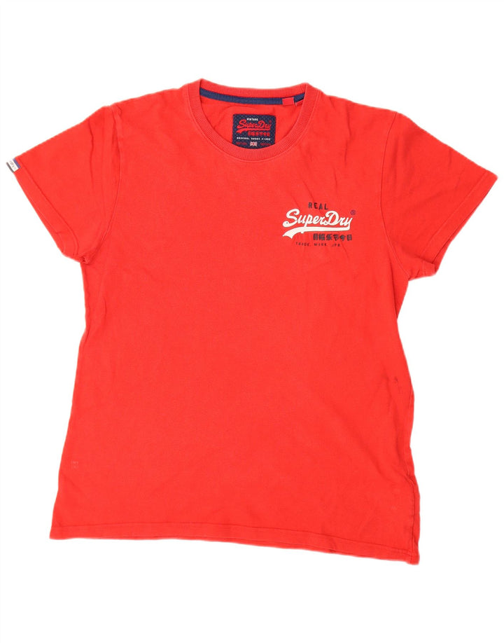 T-shirt grafica da uomo SUPERDRY Top grande in cotone rosso