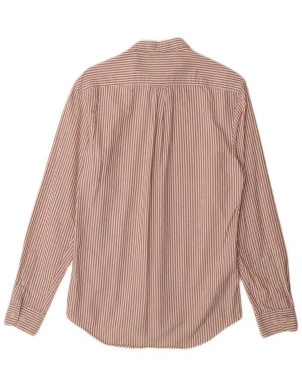 FARAH Mens Slim Fit Shirt Small Pink Pinstripe Cotton