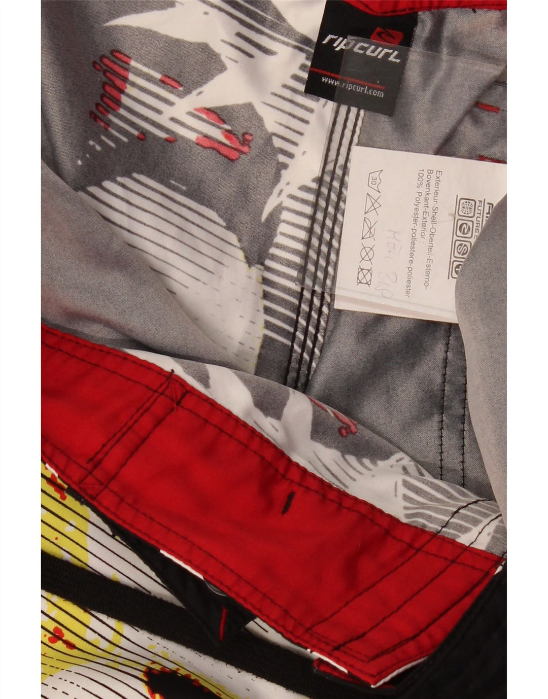 RIP CURL Mens Graphic Swimming Shorts Large Black Polyester