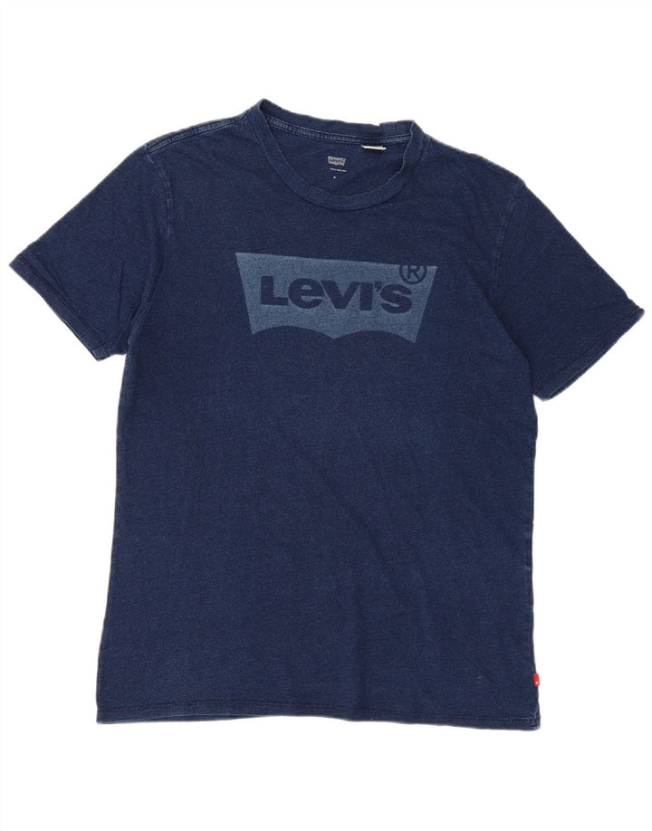 T-shirt grafica da uomo Levi's Top in cotone blu navy medio