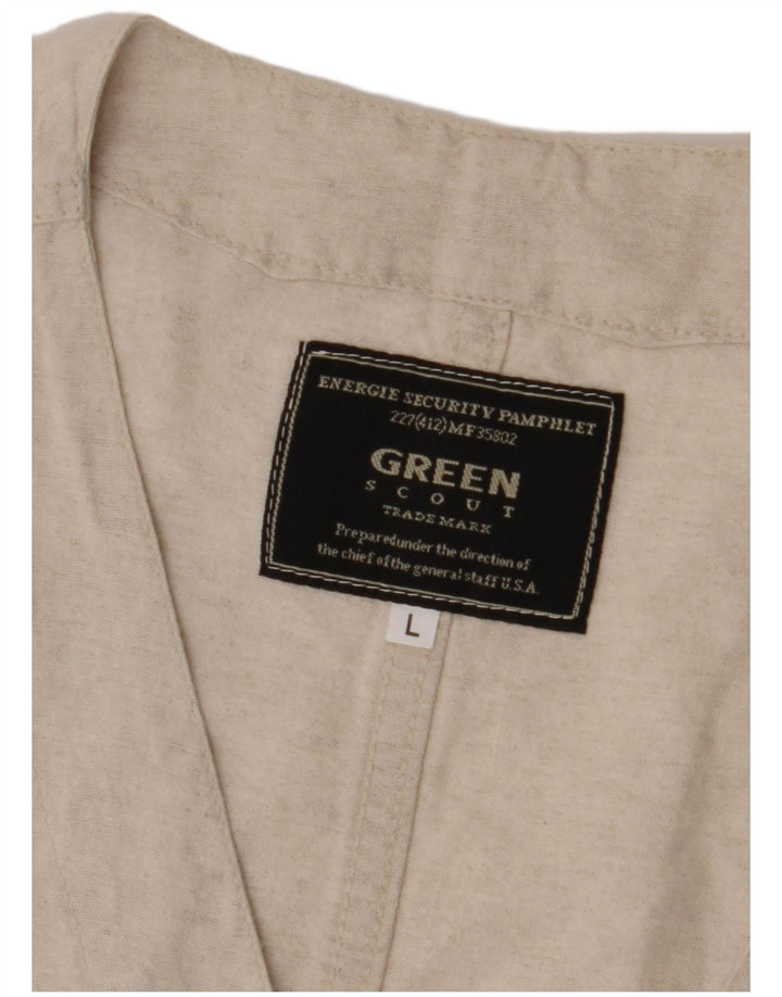 Gilet vintage da uomo grande beige