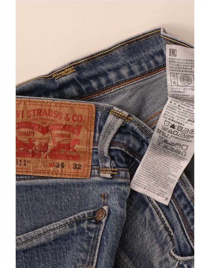 Jeans Levi's 511 Slim da donna W36 L29 in cotone blu
