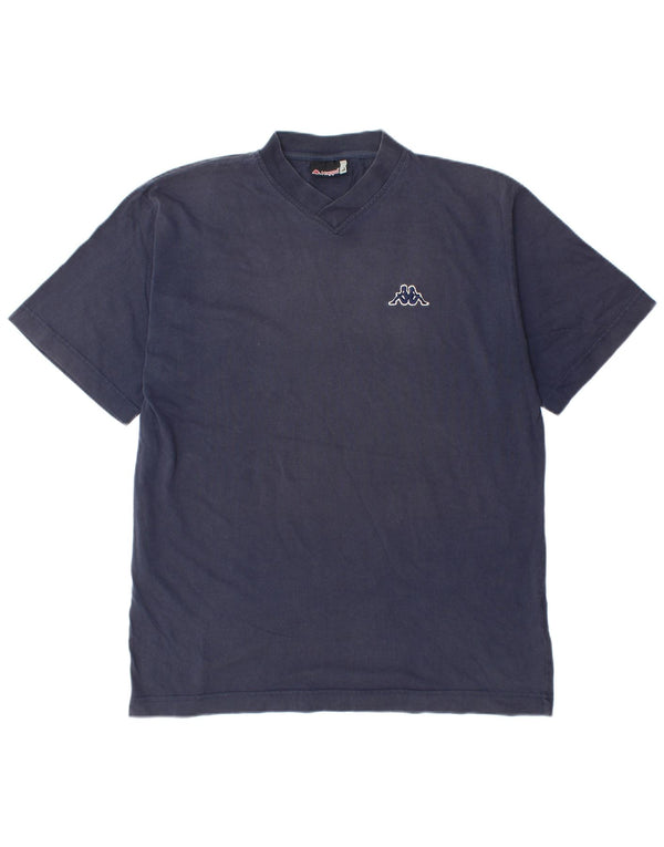 T-shirt da uomo KAPPA Top Large in cotone blu navy