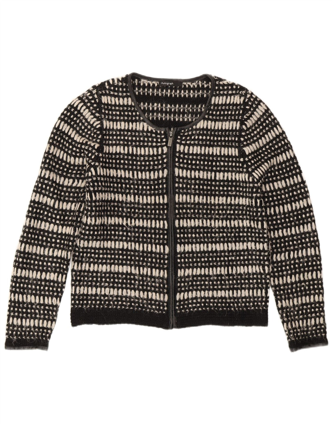 Maglione cardigan autografo da donna Marks & Spencer UK 14 medio nero