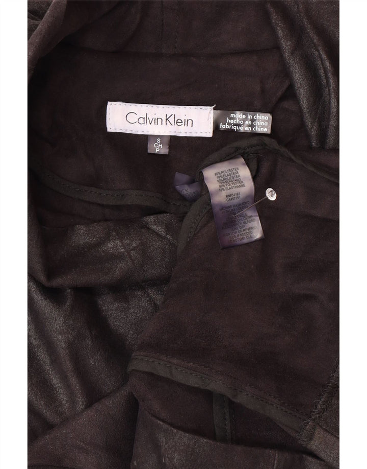 Giubbotto bomber da donna in ecopelle Calvin Klein UK 10 piccolo motociclista nero