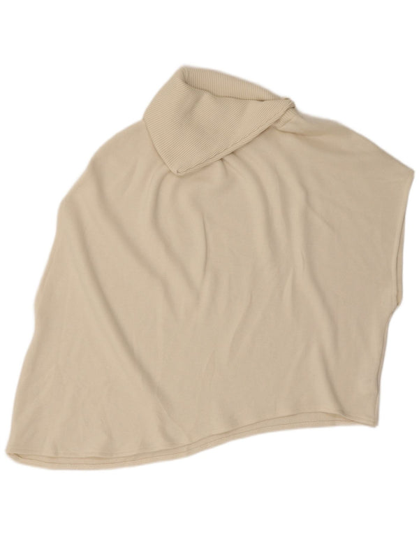 Canotta oversize asimmetrica da donna Zara UK 16 grande bianco sporco