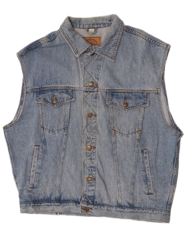 Gilet in denim da uomo Arizona Jeans UK 46/48 3XL Cotone blu