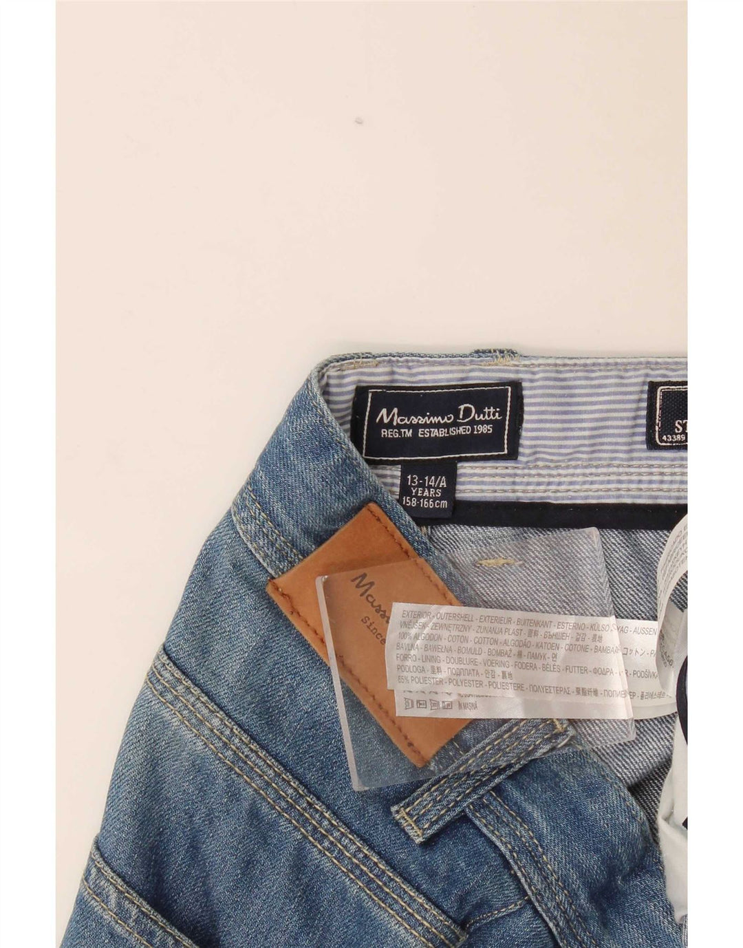 Jeans dritti da ragazzo Massimo Dutti 13-14 anni W30 L34 Blu