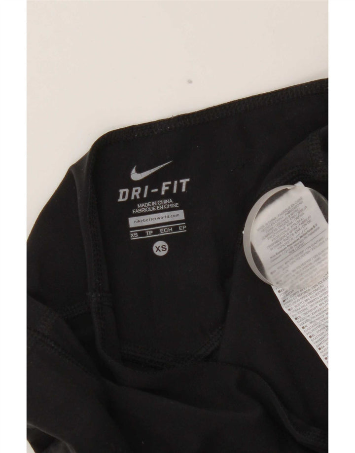 Pantaloni della tuta Nike Dri Fit Capri da donna UK 4 XS poliestere nero
