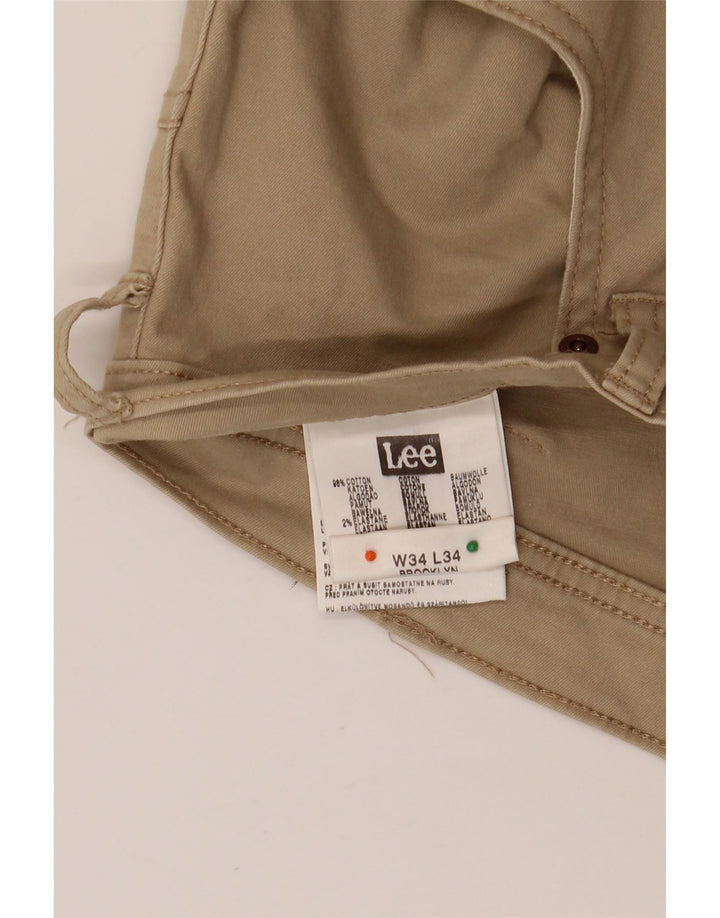 Pantaloni casual dritti da uomo LEE Brooklyn W34 L34 in cotone beige