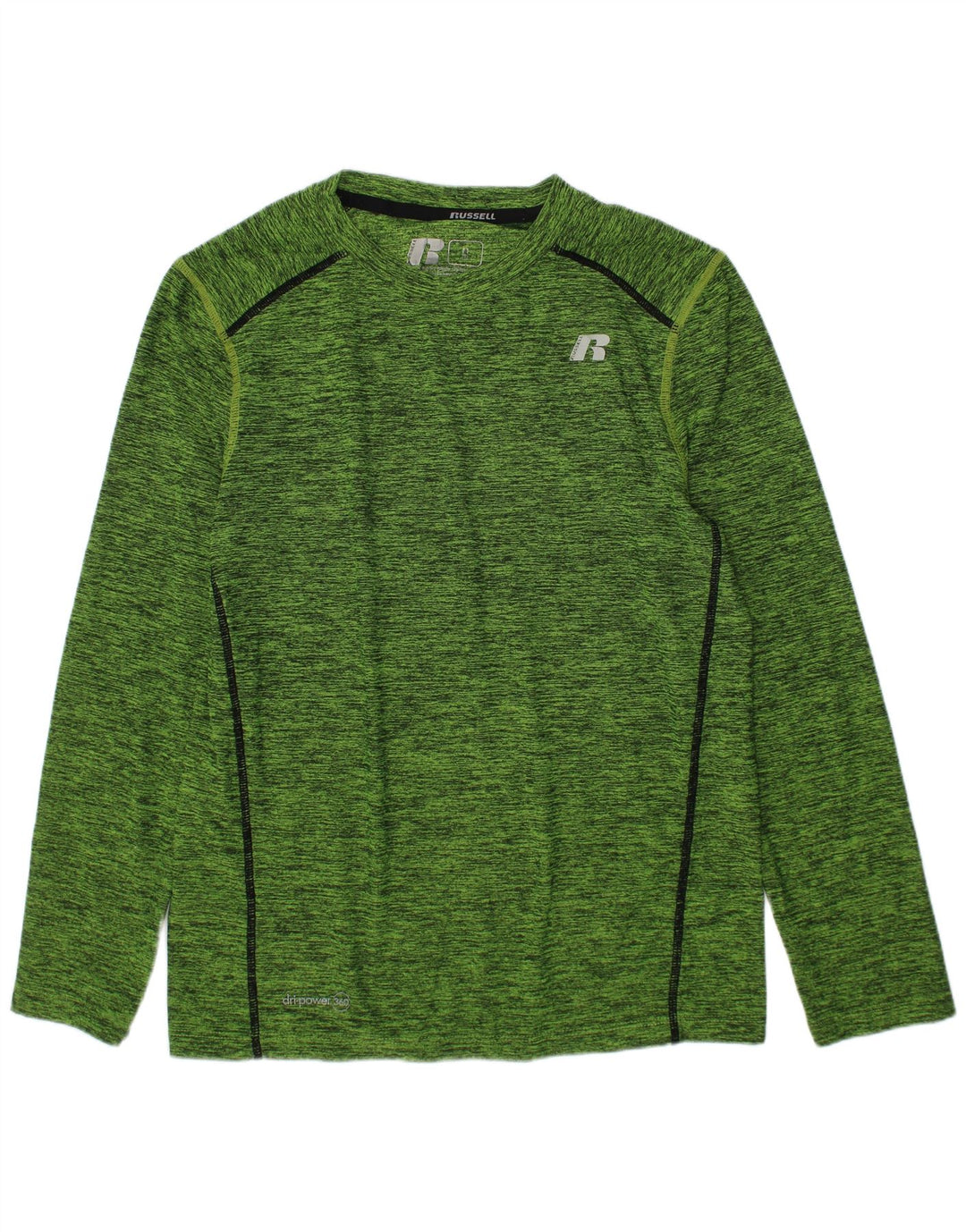 RUSSELL ATHLETIC Maglia Dri-Power da bambino a maniche lunghe 7-8 anni verde medio