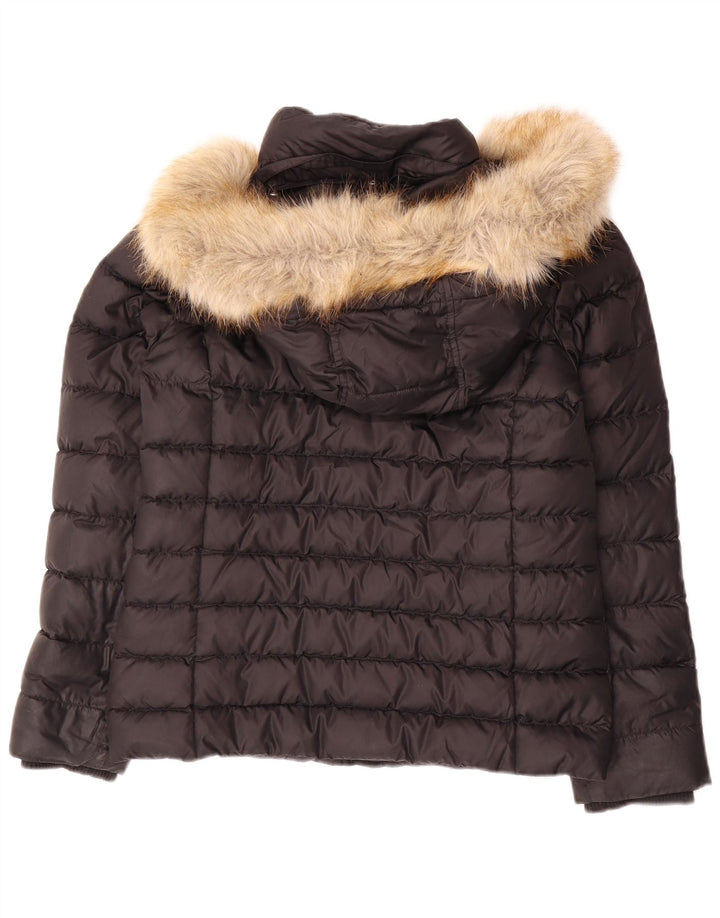 Giacca imbottita con cappuccio da donna Tommy Hilfiger UK 14 poliestere nero medio