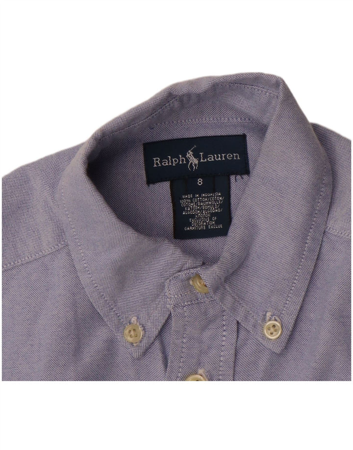 Camicia Ralph Lauren per ragazzi 7-8 anni in cotone blu